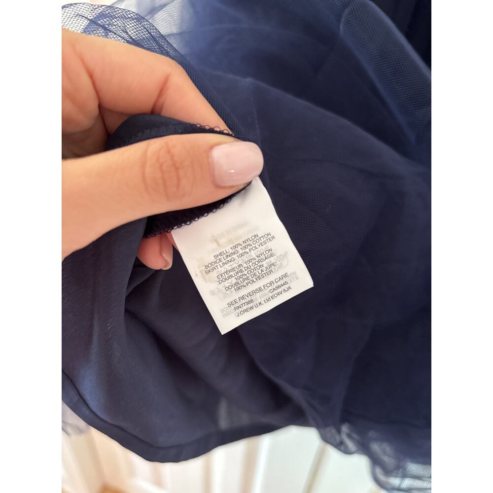 J.Crew Navy Strapless Tulle Formal Dress Size 6 - Picture 6 of 8
